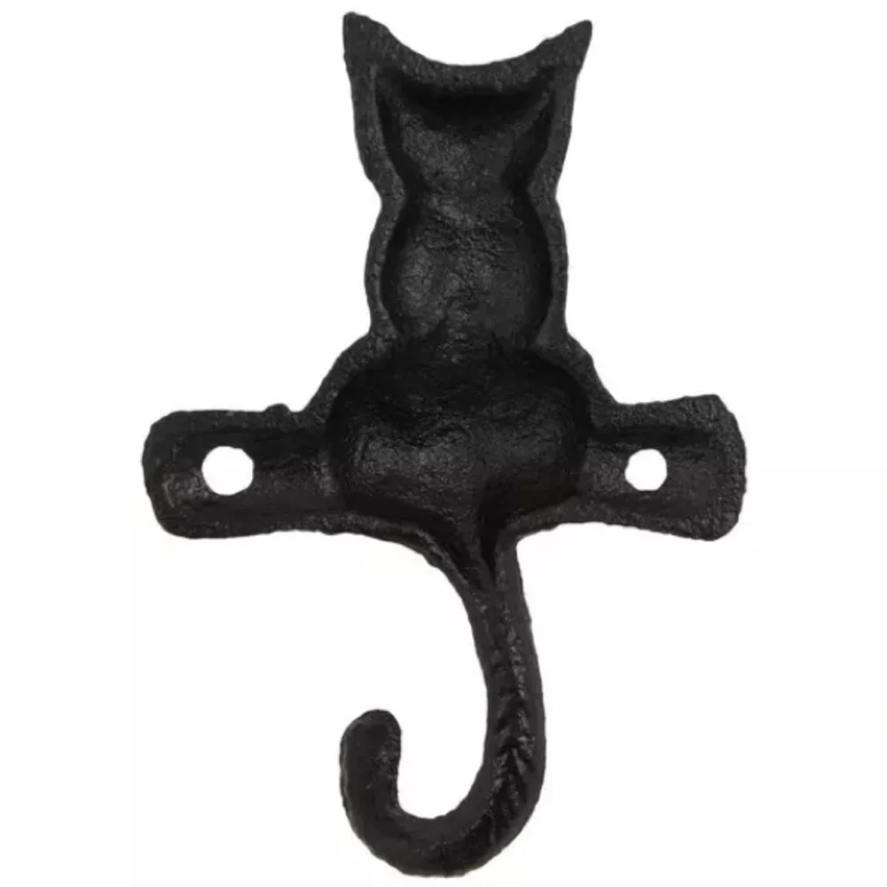 (3) Black Cat Metal Wall Hook